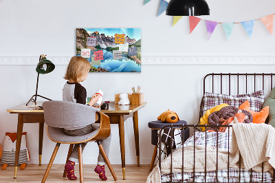 Magnetic memo board Mountain landscape