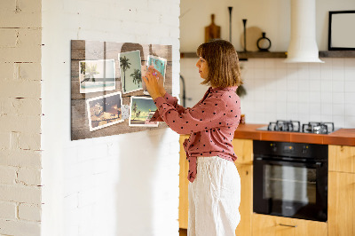 Magnetic wall board Polaroid photos