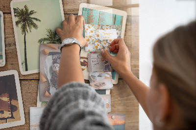 Magnetic wall board Polaroid photos