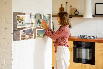 Magnetic wall board Polaroid photos