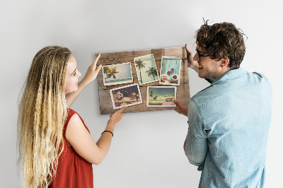 Magnetic wall board Polaroid photos