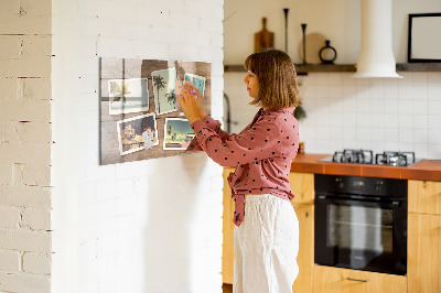 Magnetic wall board Polaroid photos