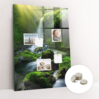 Office magnetic board Waterfall with rocks