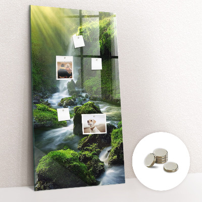 Office magnetic board Waterfall with rocks
