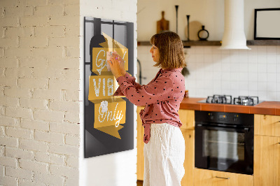 Magnetic glass board Good Vibes Only