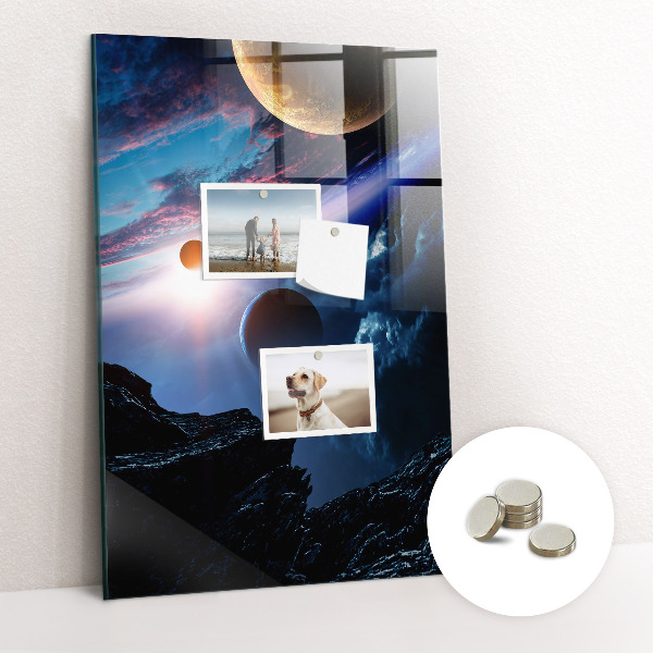 Magnetic photo board Space galaxy