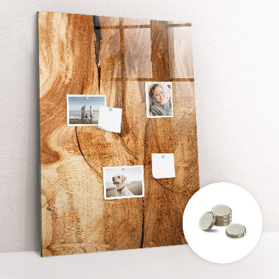 Magnetic memo board Natural wood