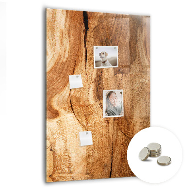 Magnetic memo board Natural wood