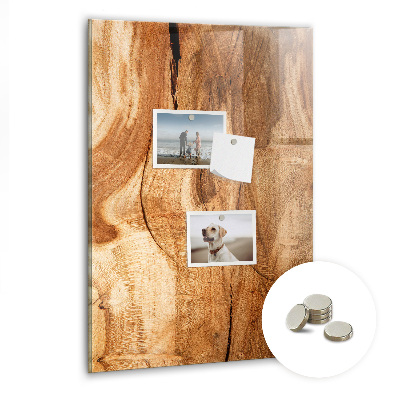 Magnetic memo board Natural wood