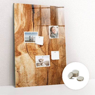 Magnetic memo board Natural wood