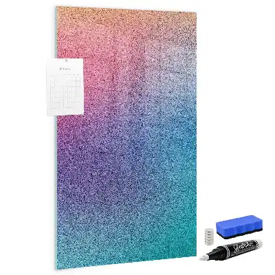 Magnetic dry erase board with gradient abstraction design