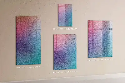 Magnetic dry erase board with gradient abstraction design