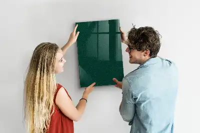 Magnetic dry erase board with line leaf pattern