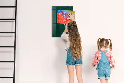 Magnetic dry erase board with line leaf pattern