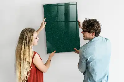 Magnetic dry erase board with line leaf pattern