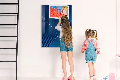 Magnetic dry erase board with decorative pattern