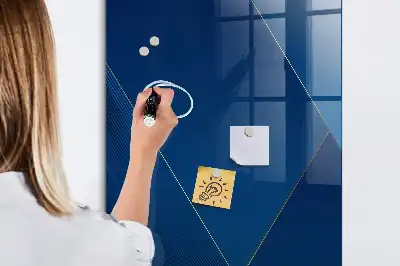 Magnetic dry erase board with decorative pattern