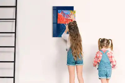 Magnetic dry erase board with decorative pattern