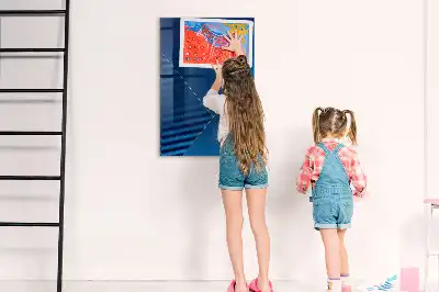 Magnetic dry erase board with decorative pattern