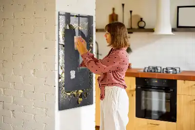 Magnetic dry erase board gold confetti design