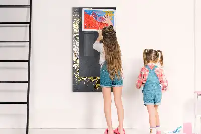 Magnetic dry erase board gold confetti design