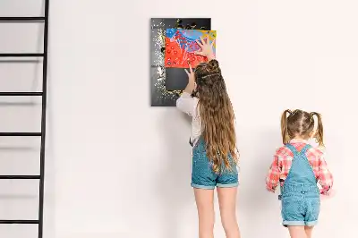 Magnetic dry erase board gold confetti design