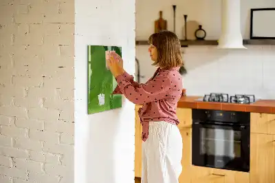 Magnetic dry erase board with wave abstraction design