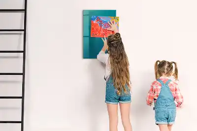 Magnetic dry erase board geometric abstraction design