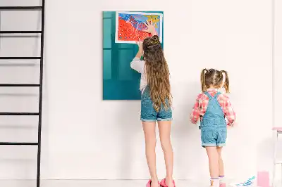Magnetic dry erase board geometric abstraction design