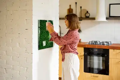 Magnetic dry erase board with leaves hedge design