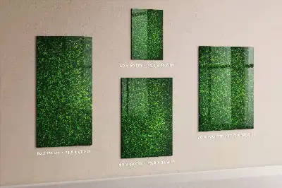 Magnetic dry erase board with leaves hedge design
