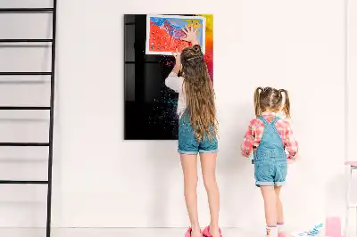 Magnetic dry erase board with colorful powder