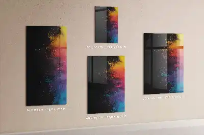 Magnetic dry erase board with colorful powder