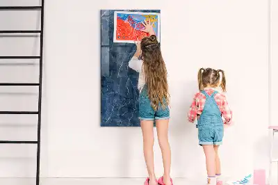 Magnetic dry erase board with decorative marble frame