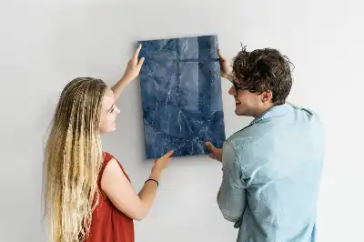 Magnetic dry erase board with decorative marble frame
