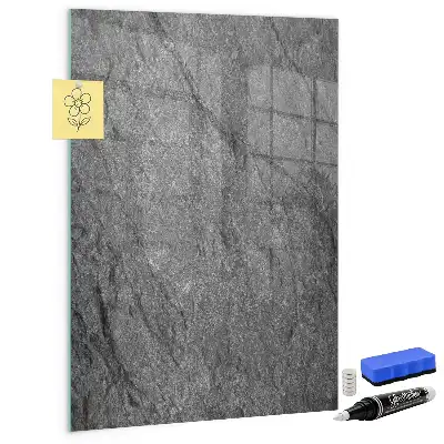 Magnetic dry erase board with rock texture finish