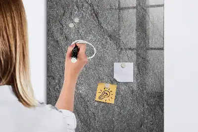 Magnetic dry erase board with rock texture finish