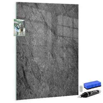 Magnetic dry erase board with rock texture finish