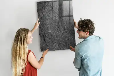 Magnetic dry erase board with rock texture finish