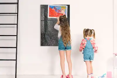 Magnetic dry erase board with rock texture finish
