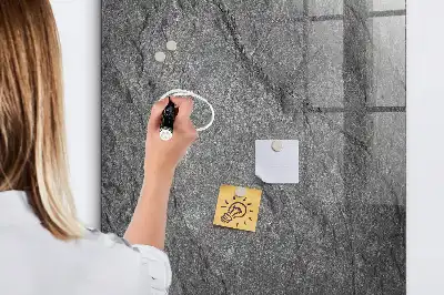 Magnetic dry erase board with rock texture finish