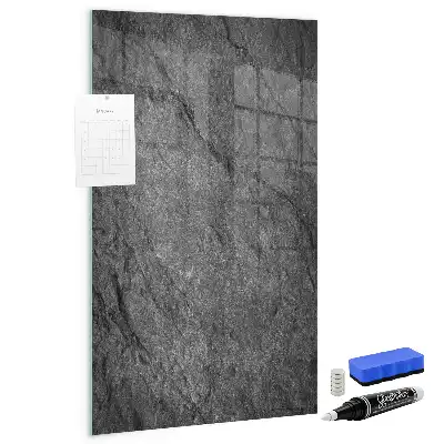 Magnetic dry erase board with rock texture finish