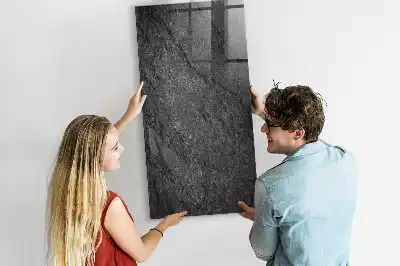Magnetic dry erase board with rock texture finish