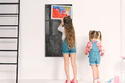 Magnetic dry erase board with rock texture finish