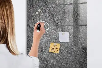 Magnetic dry erase board with rock texture finish