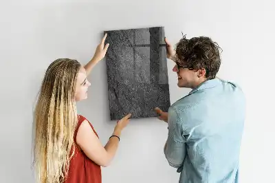Magnetic dry erase board with rock texture finish