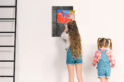 Magnetic dry erase board with rock texture finish