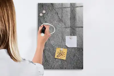 Magnetic dry erase board with rock texture finish