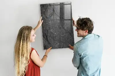 Magnetic dry erase board with rock texture finish