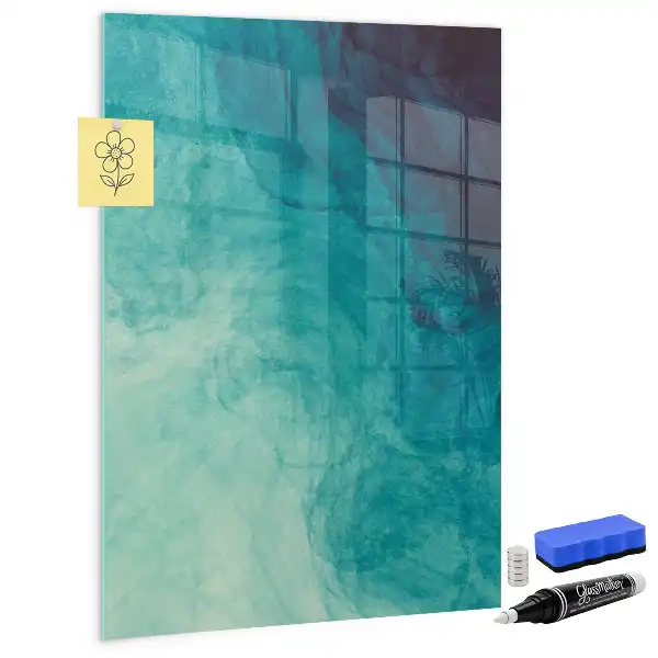 Dry erase magnetic board sea abstraction design